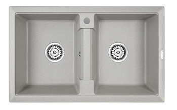 Кухонная мойка Paulmark TANDEM 80/2 PM238150-GR 80х50 цвет серый